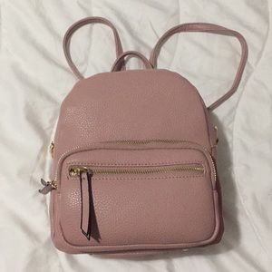 Faux leather backpack purse- converts crossbody